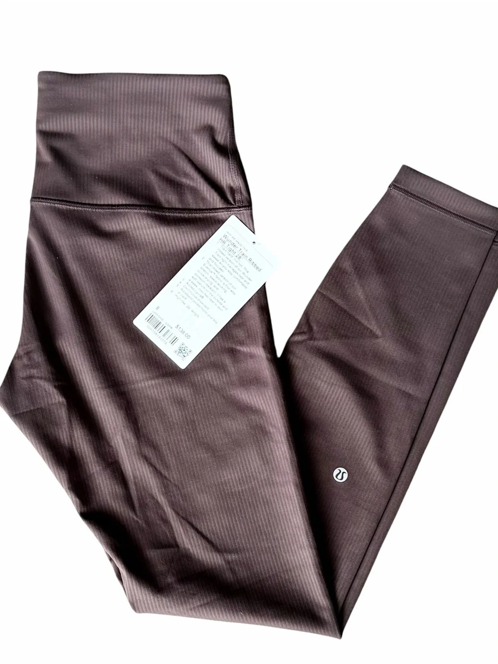 Lululemon NWT size 8 28” Wunder train ribbed espresso